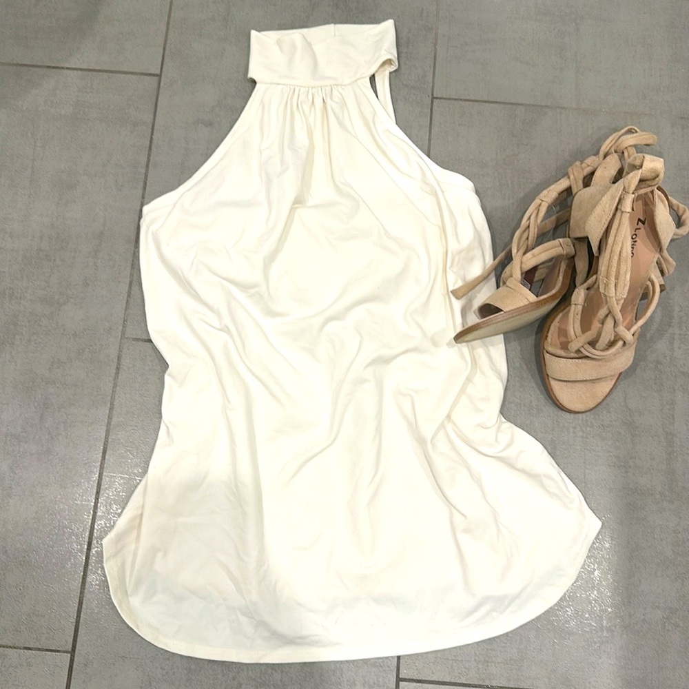 Susana Monaco Cream Halter Top